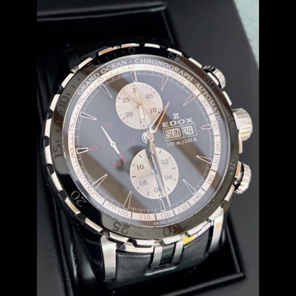 EDOX GRAND OCEAN CHRONOGRAPH AUTOMATIC ED01121-357N-NIN MEN'S WATCH - H2 Hub Watches