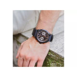 EDOX ED09503-37NNONAN-NNO BLACK FABRIC STRAP MEN'S WATCH
