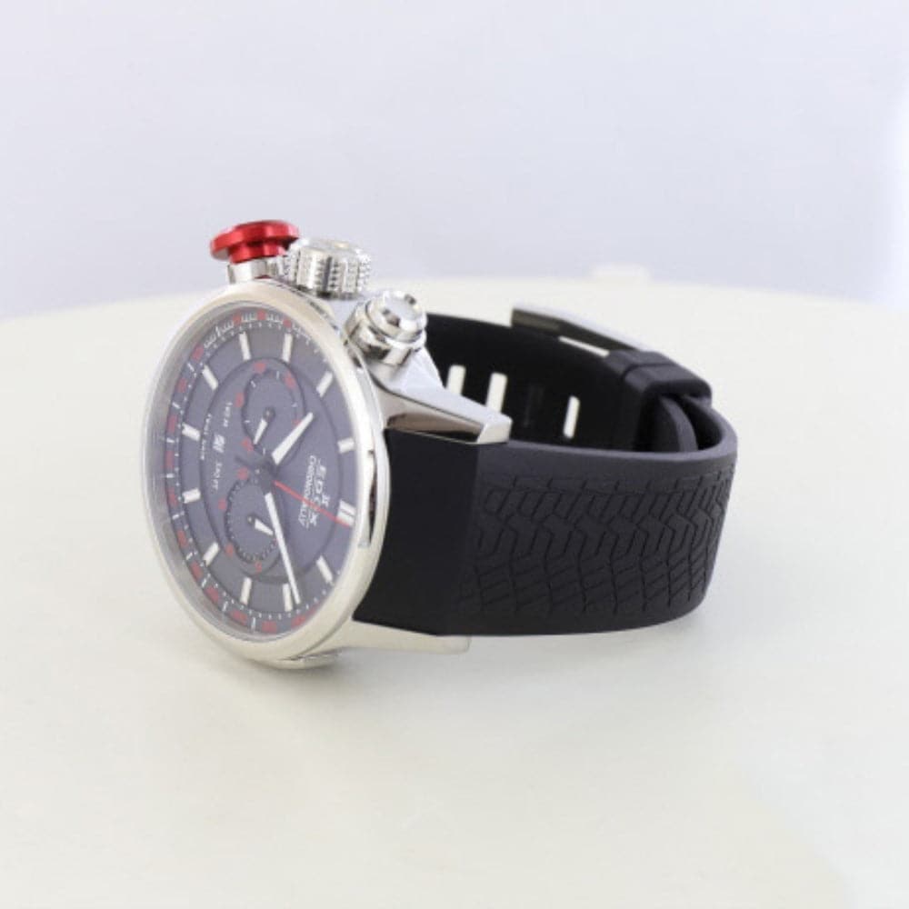 EDOX ED10302-3-GR3 BLAC LEATHER MEN'S WATCH - H2 Hub Watches