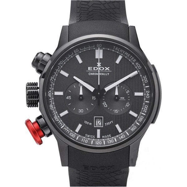 EDOX CHRONORALLY CHRONOGRAPH QUARTZ  ED10302-37N-GIN MEN'S WATCH - H2 Hub Watches