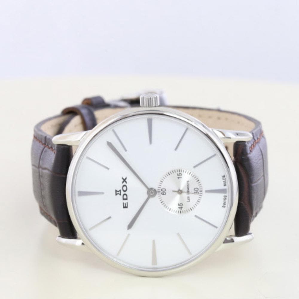 EDOX ED72014-3-AIN BROWN LEATHER MEN'S WATCH - H2 Hub Watches