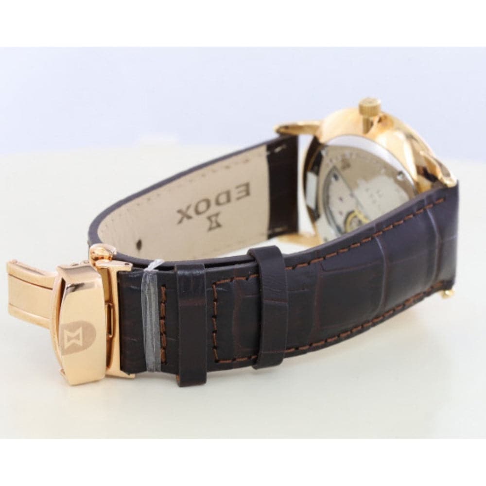 EDOX ED72014-37R-AIR BLACK LEATHER MEN'S WATCH - H2 Hub Watches