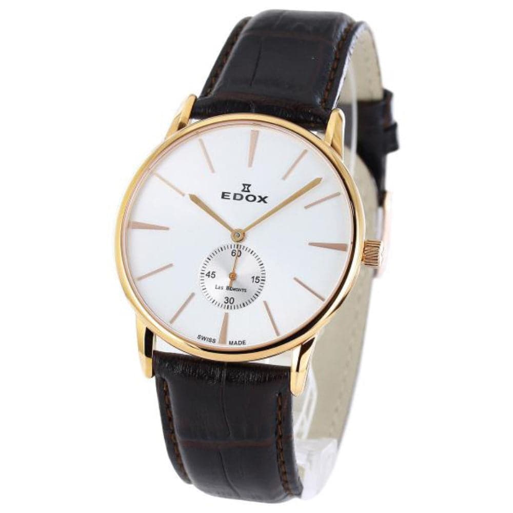 EDOX ED72014-37R-AIR BLACK LEATHER MEN'S WATCH - H2 Hub Watches