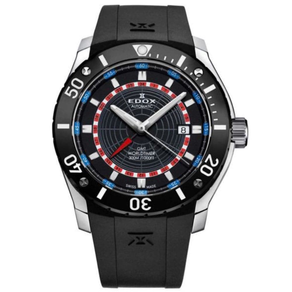 EDOX CLASS 1 GMT ED93005-3-NBUR MEN'S WATCH - H2 Hub Watches