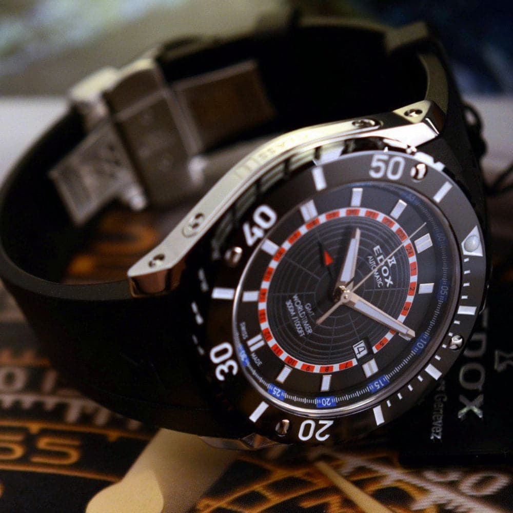 EDOX CLASS 1 GMT ED93005-3-NBUR MEN'S WATCH - H2 Hub Watches