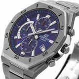 Casio Edifice Blue Dial And Silver Stainless Men Watch EFB-680D-2BVUDF