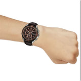 CASIO EDIFICE EFR-539L-5AVUDF-P BROWN LEATHER MEN WATCH