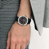 CASIO EDIFICE EFR-S107L-1AVUDF BLACK LEATHER MEN'S WATCH