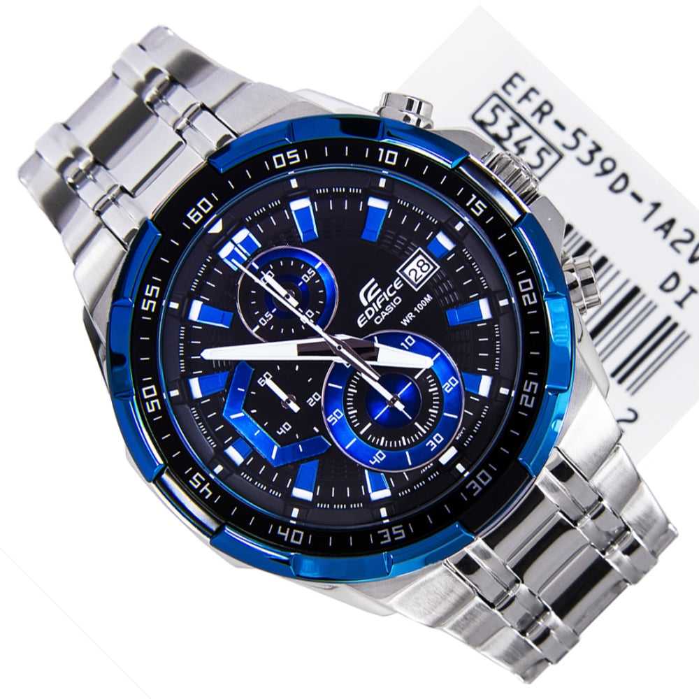 CASIO EDIFICE EFR-539D-1A2VUDF CHRONOGRAPH SILVER STAINLESS STEEL MEN'S WATCH - H2 Hub Watches