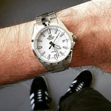 CASIO EDIFICE EFV-100D-7AVUDF SILVER STAINLESS STEEL STRAP MEN'S WATCH