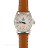 CASIO EDIFICE EFV-100L-7AVUDF BROWN LEATHER MEN'S WATCH