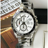 Casio Edifice Chronograph Silver Stainless Steel Strap Men Watch EFV-550D-7AVUDF-P