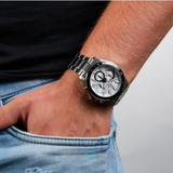 Casio Edifice Chronograph Silver Stainless Steel Strap Men Watch EFV-550D-7AVUDF