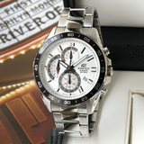 Casio Edifice Chronograph Silver Stainless Steel Strap Men Watch EFV-550D-7AVUDF