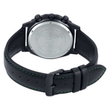 Casio Edifice Green Dial Chronograph Blue Leather Strap Men Watch EFV-600CL-3AVUDF-P