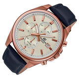 CASIO EDIFICE EFV-610CL-7AVUDF-P BLUE LEATHER MEN WATCH