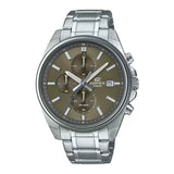 Casio Edifice Chronograph Brown Dial And Silver Stainless Steel Strap Men Watch EFV-610D-5CVUDF