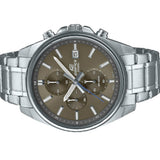 Casio Edifice Chronograph Brown Dial And Silver Stainless Steel Strap Men Watch EFV-610D-5CVUDF