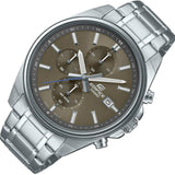 Casio Edifice Chronograph Brown Dial And Silver Stainless Steel Strap Men Watch EFV-610D-5CVUDF