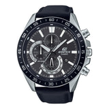 CASIO EDIFICE EFV-620L-1AVUDF BLACK LEATHER MEN WATCH