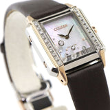 CITIZEN EG7068-16D BLACK LEATHER WOMEN'S WATCH