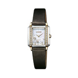 CITIZEN EG7068-16D BLACK LEATHER WOMEN'S WATCH