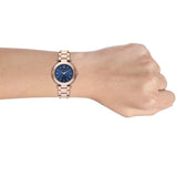 Elle Marais Blue Dial Rose Gold Stainless Steel Strap Women Watch ELL23013