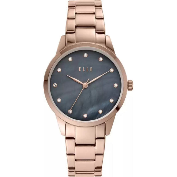 Elle Molitor Grey Dial Rose Gold Stainless Steel Strap Women Watch ELL25004