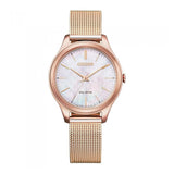 CITIZEN ECO-DRIVE EM0508-80Y ROSE GOLD STAINLESS STEEL WOMEN WATCH