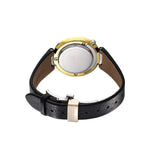 CITIZEN EM0656-15A L ECO-DRIVE TWO TONE STAINLESS STEEL BLACK LEATHER STRAP WOMEN'S WATCH - H2 Hub Watches