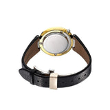 CITIZEN EM0656-15A L ECO-DRIVE TWO TONE STAINLESS STEEL BLACK LEATHER STRAP WOMEN'S WATCH - H2 Hub Watches