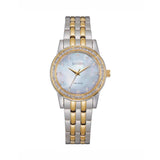 CITIZEN EM0774-51D WHITE DIAL TWO-TONE STAINLESS STEEL BRACELET STRAP WOMEN'S WATCH