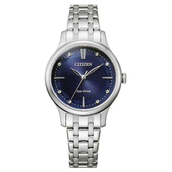 CITIZEN ECO-DRIVE EM0890-85L BLUE DIAL STAINLESS STEEL WOMEN'S WATCH