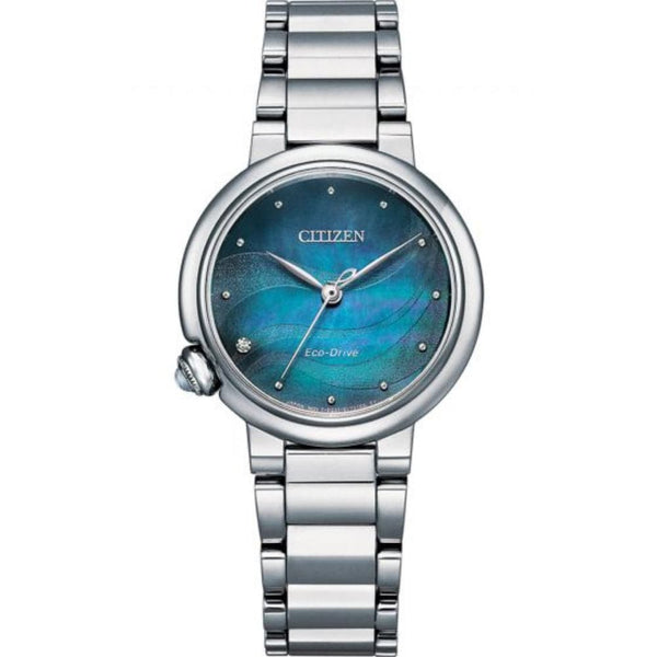 CITIZEN EM0910-80N ECO-DRIVE BLUE MOTHER OF PEARL STAINLESS STEEL WOMEN'S WATCH