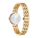 CITIZEN EM0993-82Z ECO-DRIVE ROSE GOLD TONE GREEN DIAL STAINLESS STEEL WOMEN WATCH