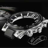 Casio Edifice Chronograph Black Dial With Silver Stainless Steel Men Watch EQB-2000DB-1ADR