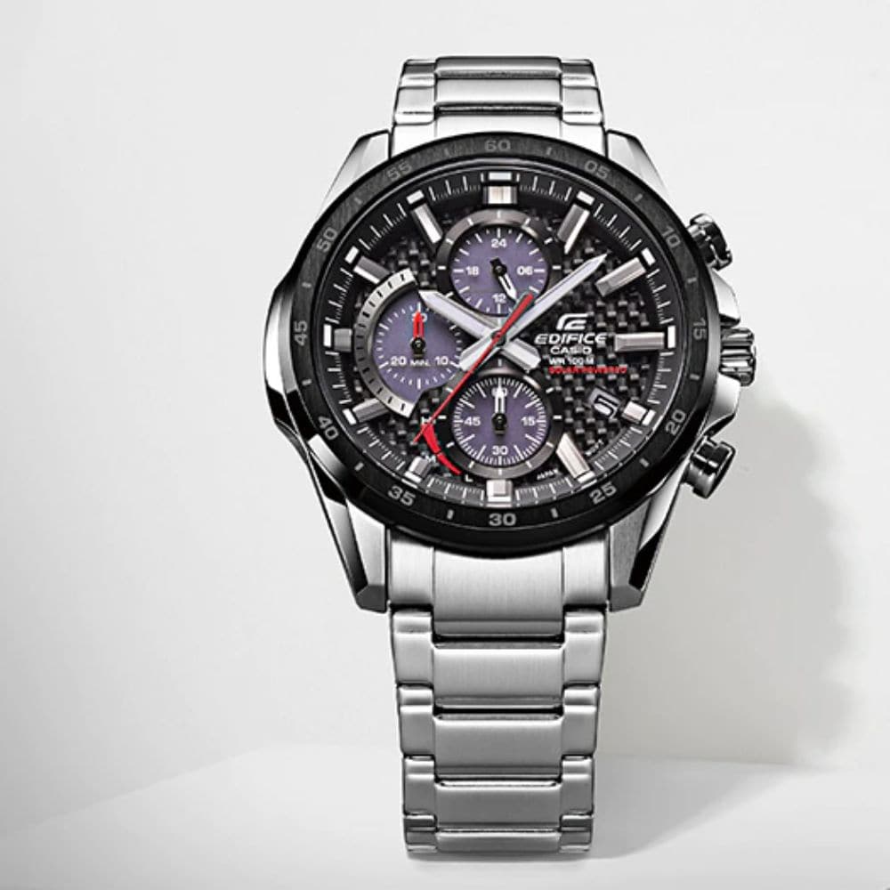 CASIO EDIFICE EQS-900DB-1AVUDF CHRONOGRAPH SILVER STAINLESS STEEL MEN'S WATCH - H2 Hub Watches