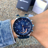 CASIO EDIFICE EQS-920BL-2AVUDF BLUE LEATHER MEN'S WATCH