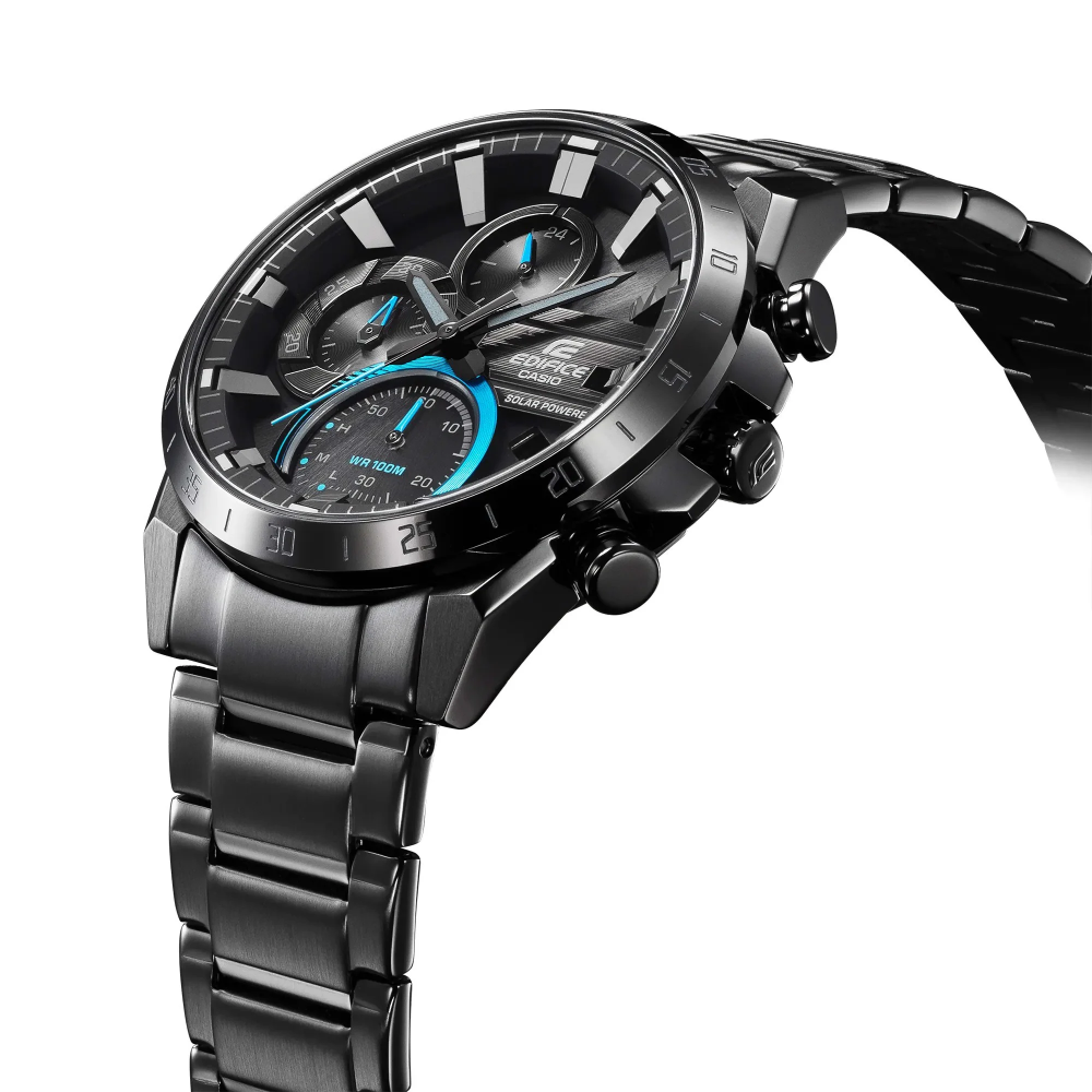 Casio edifice sales black stainless steel