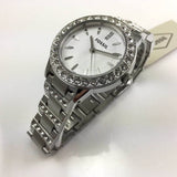 FOSSIL GLITZ ES2362 WHITE DIAL STAINLESS STEEL WOMEN'S WATCH