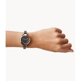 FOSSIL GEORGIA ES3077 GREY LEATHER STRAP WOMEN'S WATCH