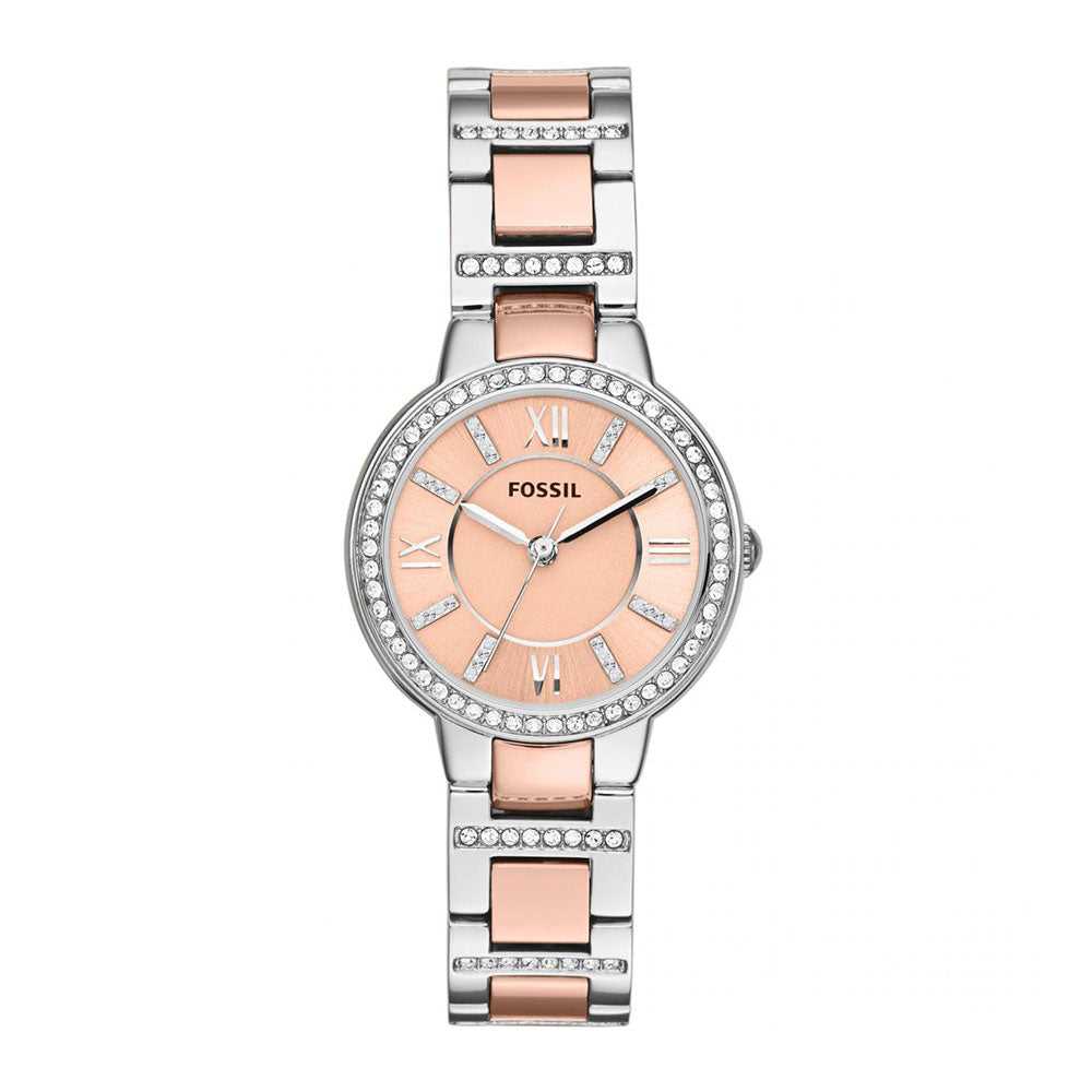 FOSSIL VIRGINIA ANALOG QUARTZ TWO TONE STAINLESS STEEL ES3405 WOMEN'S WATCH - H2 Hub Watches