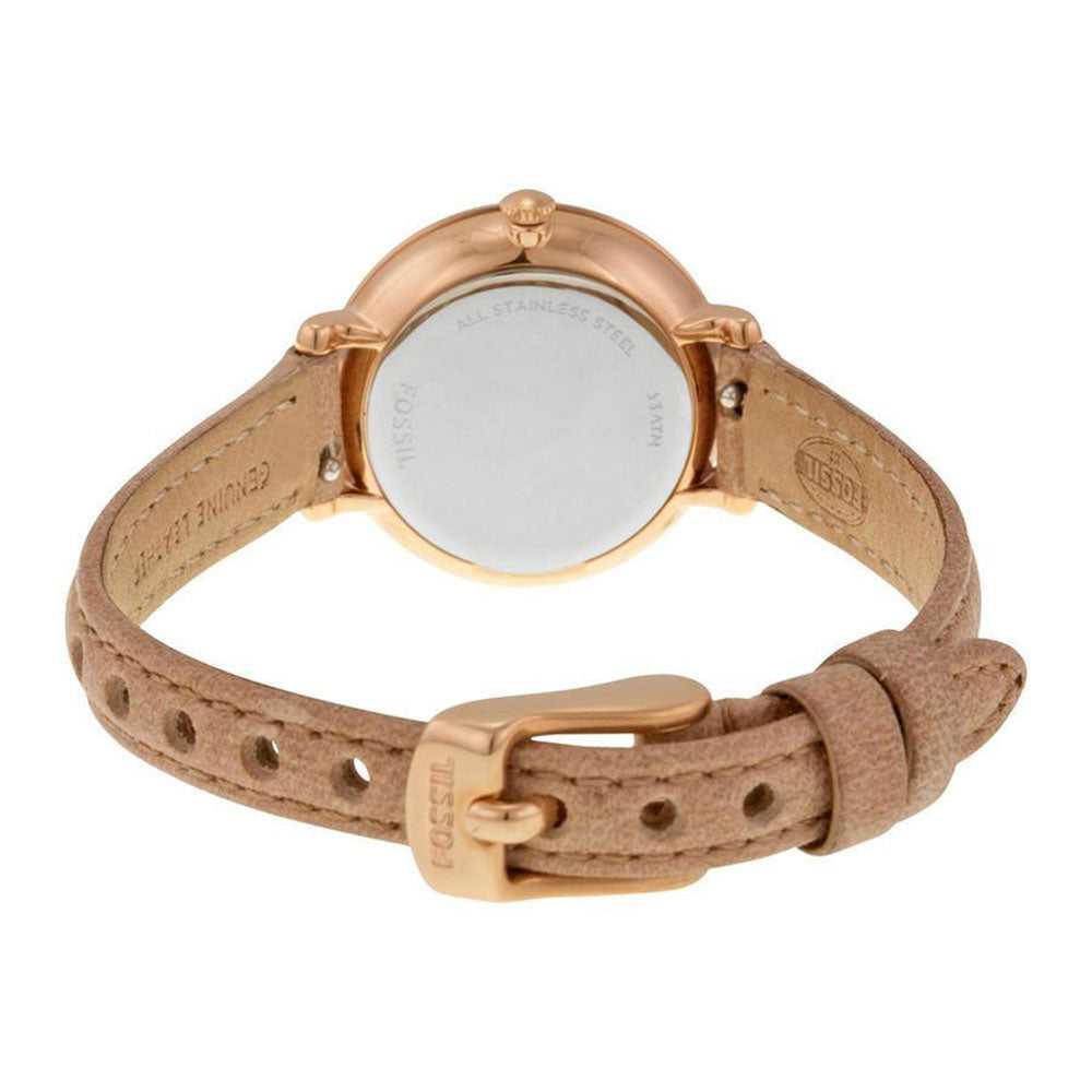 FOSSIL ORIGINAL BOYFRIEND CHRONOGRAPH ROSE GOLD STAINLESS STEEL ES3802 BROWN LEATHER STRAP WOMEN'S WATCH - H2 Hub Watches