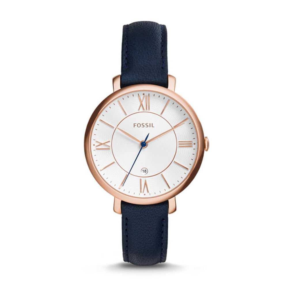 FOSSIL JACQUELINE ES3843 BLUE LEATHER STRAP WOMEN'S WATCH - H2 Hub Watches