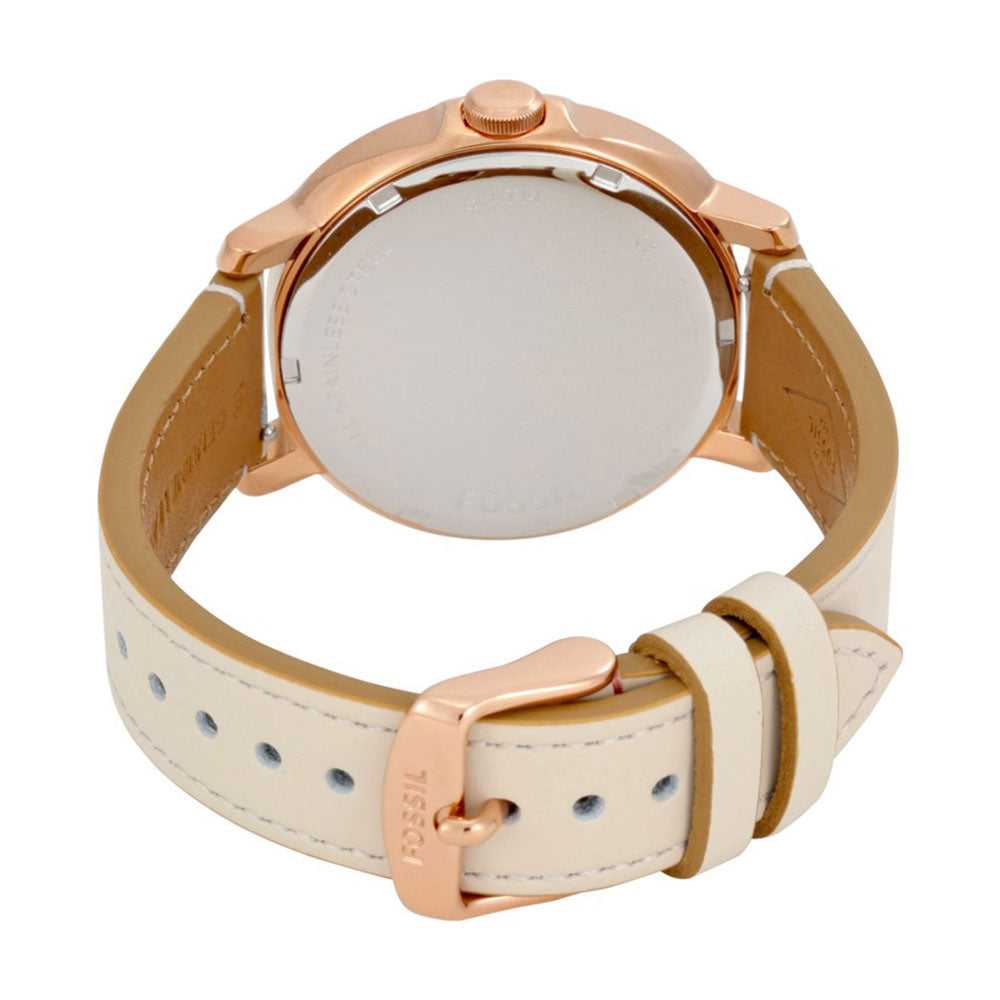 FOSSIL CHELSEY ANALOG QUARTZ ROSE GOLD STAINLESS STEEL ES3930 BEIGE LEATHER STRAP WOMEN'S WATCH - H2 Hub Watches
