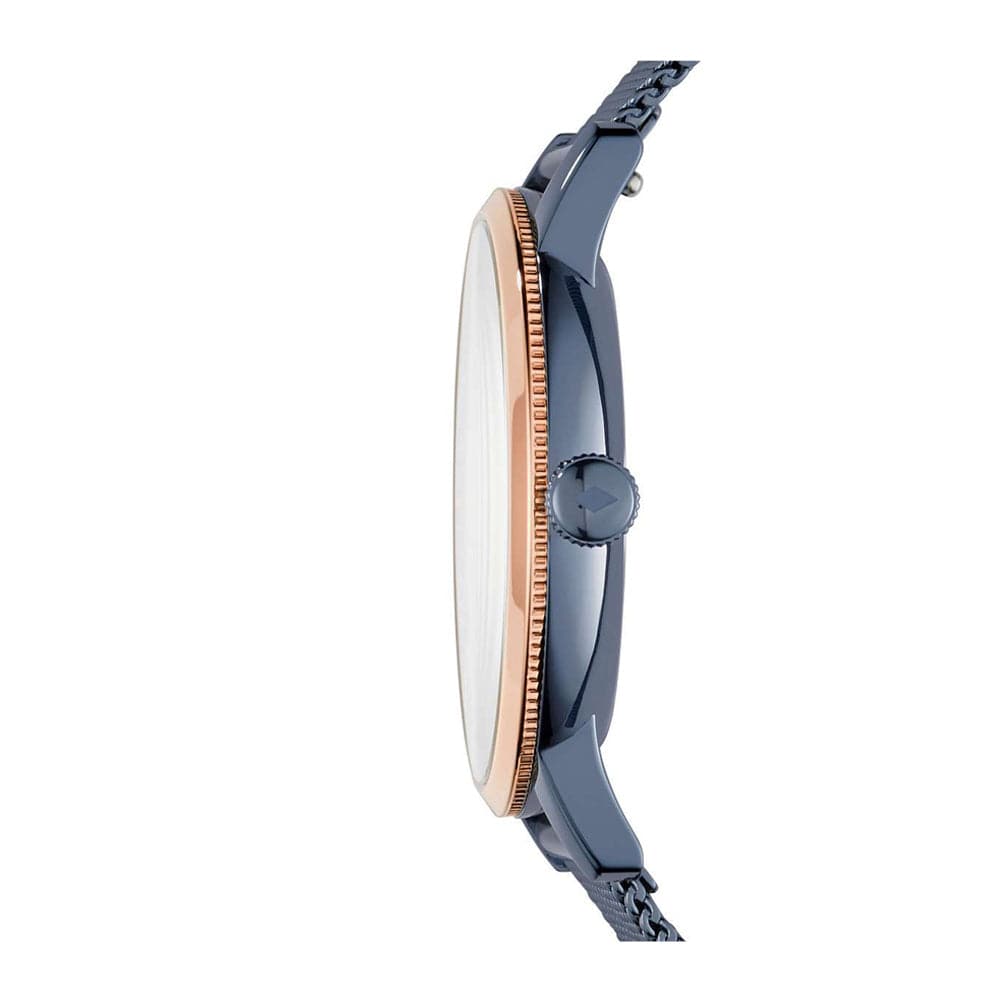 FOSSIL NEELY ANALOG QUARTZ ROSE GOLD STAINLESS STEEL ES4312 BLUE MESH STRAP WOMEN'S WATCH - H2 Hub Watches