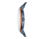 FOSSIL NEELY ANALOG QUARTZ ROSE GOLD STAINLESS STEEL ES4312 BLUE MESH STRAP WOMEN'S WATCH - H2 Hub Watches