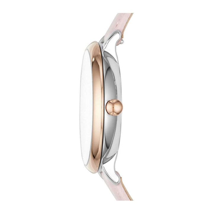 FOSSIL JACQUELINE ANALOG QUARTZ ROSE GOLD STAINLESS STEEL ES4351SET PINK LEATHER STRAP WOMEN'S WATCH - H2 Hub Watches