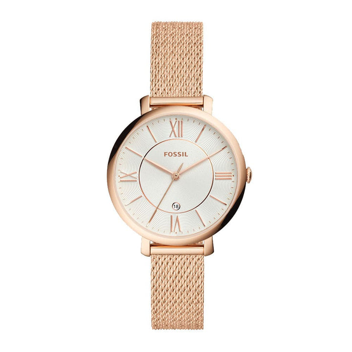 FOSSIL JACQUELINE ANALOG QUARTZ ROSE GOLD STAINLESS STEEL ES4352 WOMEN'S WATCH - H2 Hub Watches