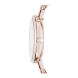 FOSSIL ANNETTE ANALOG QUARTZ ROSE GOLD STAINLESS STEEL ES4356 PINK LEATHER STRAP WOMEN'S WATCH - H2 Hub Watches